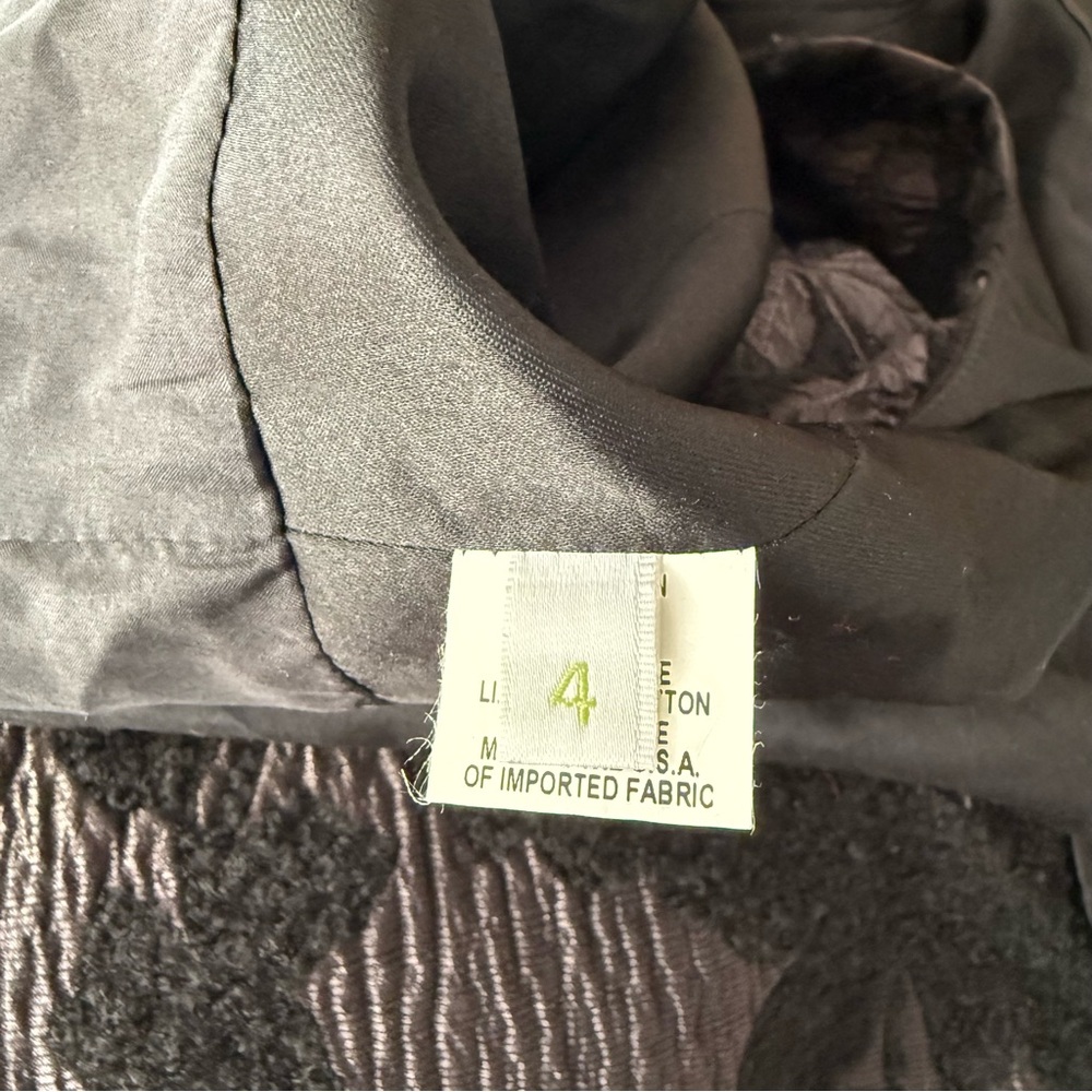 CHARLES CHANG-LIMA Wool & Silk Floral Dress Sz 4 - Picture 6 of 6